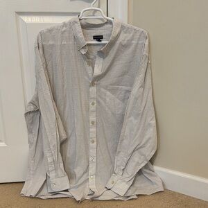 Van Heusen Men's Plaid Shirt - Dark Gray grid pattern